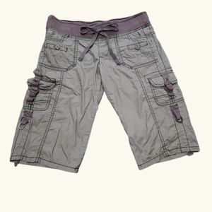 YOUNIQUE Cargo Shorts, Size Small, 100% Cotton, Light Brown